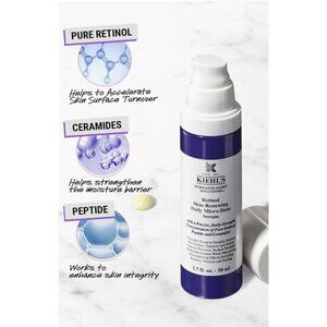 NWT Kiehl's Retinol Skin-Renewing Daily Micro-Dose Facial Serum 1.7 Fl oz